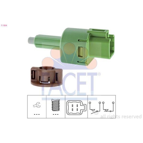 Bremslichtschalter Facet 7.1254 Made In Italy - Oe Equivalent f&uuml;r Citro&euml;n Toyota