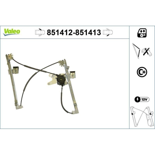 Window Regulator Valeo 851412 for VW
