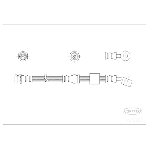 Bremsschlauch Corteco 19032223 für Suzuki Vorderachse Rechts Außen Rechts