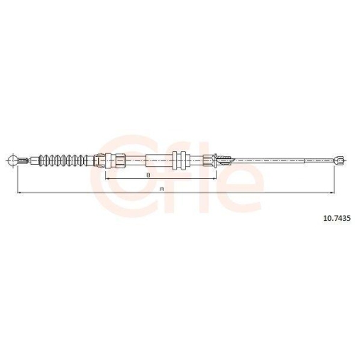 Seilzug Feststellbremse Cofle 10.7435 für Vag VW Hinten Links Hinten Rechts