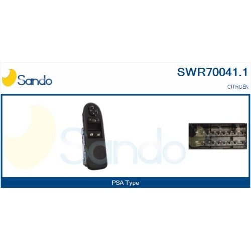 Schalter Fensterheber Sando SWR70041.1 für Citroën/peugeot Vorne Links