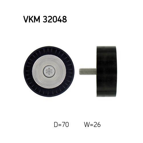 Umlenk /f&uuml;hrungsrolle Keilrippenriemen Skf VKM 32048 f&uuml;r Alfa Romeo Fiat Lancia