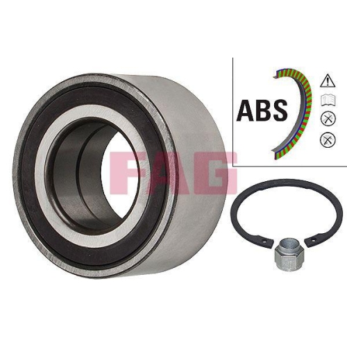 Radlagersatz Schaeffler Fag 713 6403 10 f&uuml;r Citro&euml;n Peugeot Vorderachse