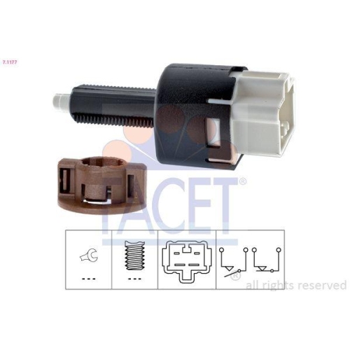 Bremslichtschalter Facet 7.1177 Made In Italy - Oe Equivalent f&uuml;r Citro&euml;n