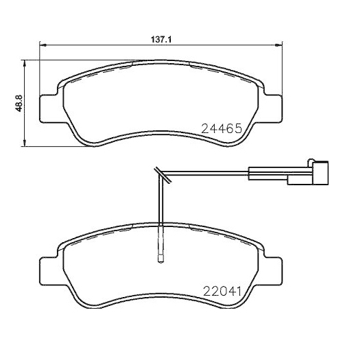 Bremsbelagsatz Scheibenbremse Brembo P61125 Prime Line f&uuml;r Citro&euml;n Fiat Peugeot