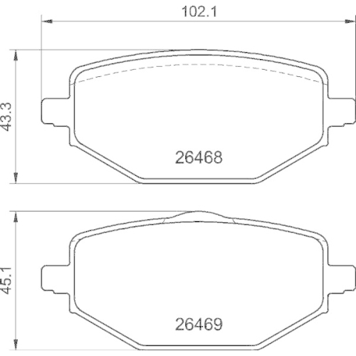 Bremsbelagsatz Scheibenbremse Brembo P68076 Prime Line f&uuml;r Mitsubishi Renault