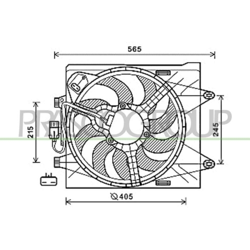L&uuml;fter Motork&uuml;hlung Prasco FT124F004 Prascoselection f&uuml;r Fiat