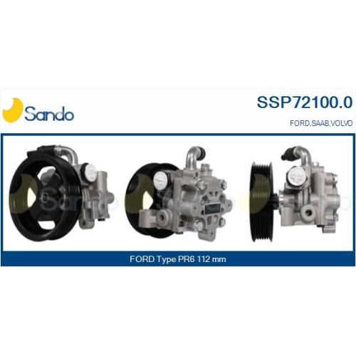 Hydraulikpumpe Lenkung Sando SSP72100.0 f&uuml;r Ford