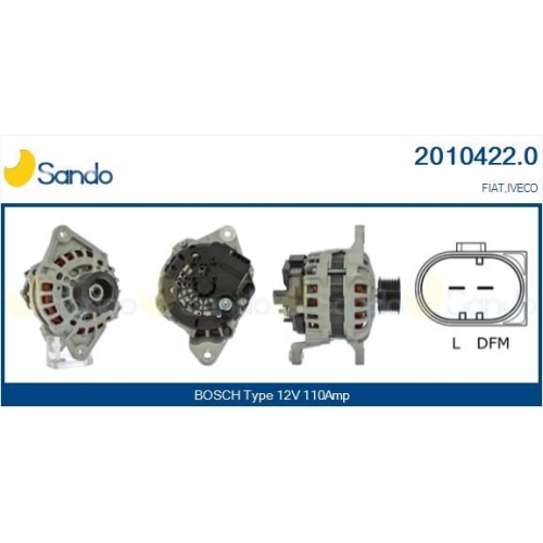 Generator Sando 2010422.0 f&uuml;r Fiat Iveco