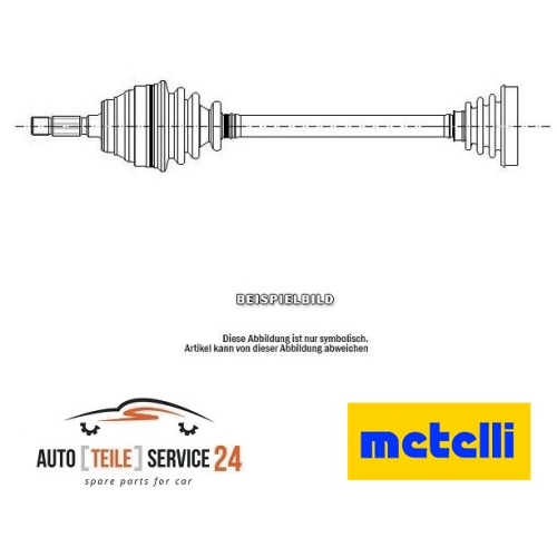Antriebswelle Metelli 17-1157 f&uuml;r Jaguar Vorderachse Links
