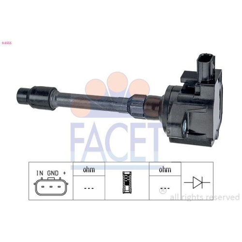 Z&uuml;ndspule Facet 9.6555 Oe Equivalent f&uuml;r Honda Hitachi