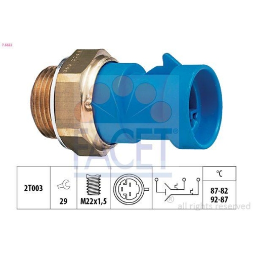 Temperaturschalter K&uuml;hlerl&uuml;fter Facet 7.5622 Made In Italy - Oe Equivalent f&uuml;r