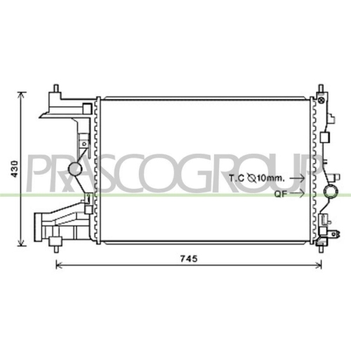 K&uuml;hler Motork&uuml;hlung Prasco DW040R002 Prascoselection f&uuml;r Opel Vauxhall Chevrolet