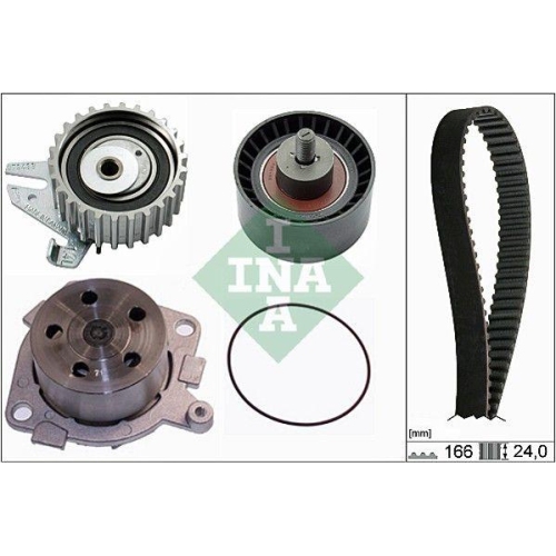 Wasserpumpe + Zahnriemensatz Schaeffler Ina 530 0226 30 f&uuml;r Alfa Romeo Fiat