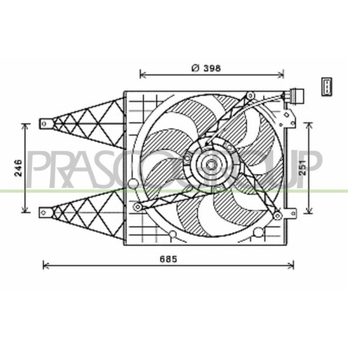 L&uuml;fter Motork&uuml;hlung Prasco ST033F003 Prascoselection f&uuml;r Seat Skoda VW Links