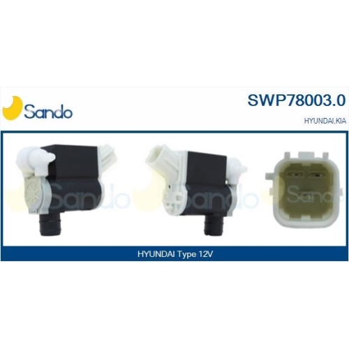 Waschwasserpumpe Scheibenreinigung Sando SWP78003.0 für Hyundai Kia