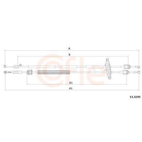Seilzug Schaltgetriebe Cofle 11.3295 f&uuml;r Citro&euml;n Fiat Peugeot