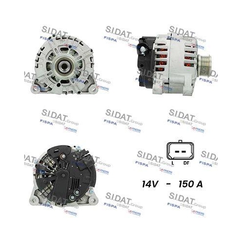 Generator Sidat A12VA0004A2 f&uuml;r Alfa Romeo Citro&euml;n Fiat Lancia Peugeot Suzuki