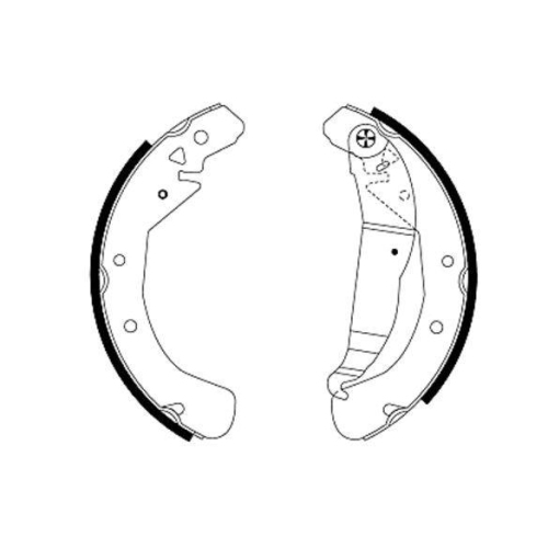 Bremsbackensatz Hella 8DB 355 001-631 f&uuml;r Opel Vauxhall Chevrolet Hinterachse