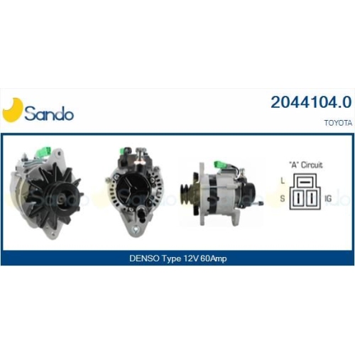 Generator Sando 2044104.0 für Toyota