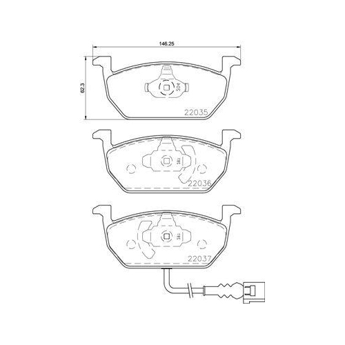Bremsbelagsatz Scheibenbremse Brembo P85137 Prime Line f&uuml;r Audi Seat Skoda VW