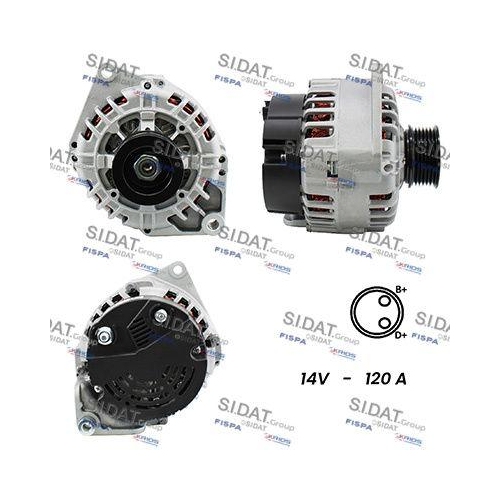 Generator Sidat A12VA0017A2 für Citroën Iveco Peugeot Citroën/peugeot