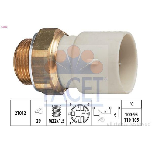 Temperaturschalter K&uuml;hlerl&uuml;fter Facet 7.5632 Made In Italy - Oe Equivalent f&uuml;r