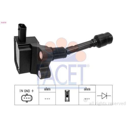 Z&uuml;ndspule Facet 9.6519 Oe Equivalent f&uuml;r Ford Hitachi Ford Usa