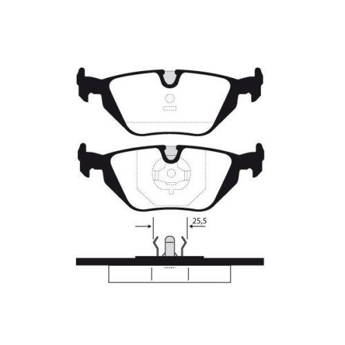 Bremsbelagsatz Scheibenbremse Raicam RA.0606.0 f&uuml;r Bmw Hinterachse