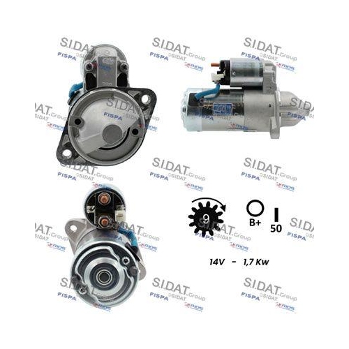 Starter Sidat S12VA0212 f&uuml;r Hyundai Kia