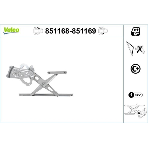 Fensterheber Valeo 851168 für Renault Vorne Links