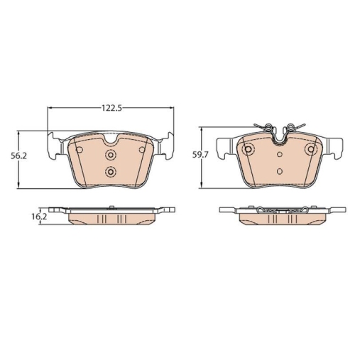 Bremsbelagsatz Scheibenbremse Trw GDB2110 f&uuml;r Volvo Land Rover Volvo Asia Jaguar