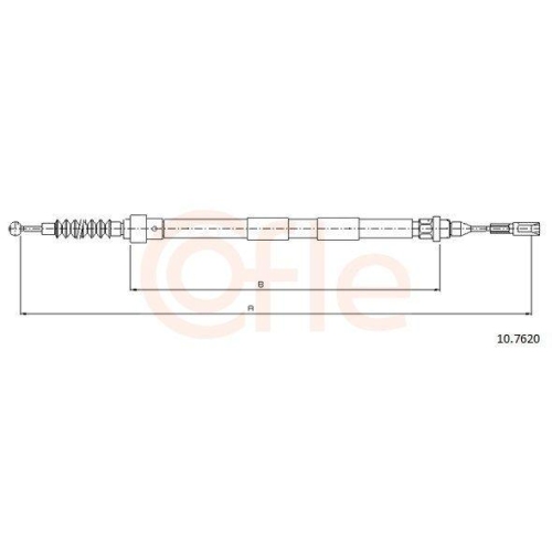 Seilzug Feststellbremse Cofle 10.7620 f&uuml;r Ford Seat Vag VW Hinten Links