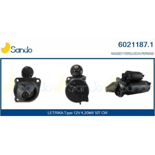Starter Sando 6021187.1 f&uuml;r Same Jcb Landini Agco