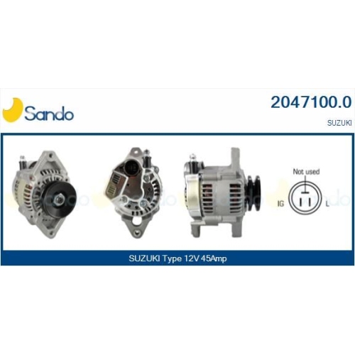 Generator Sando 2047100.0 für Mitsubishi Suzuki