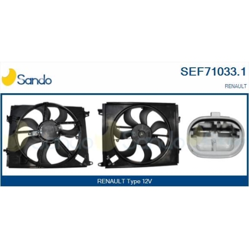 Elektromotor Kühlerlüfter Sando SEF71033.1 für Renault