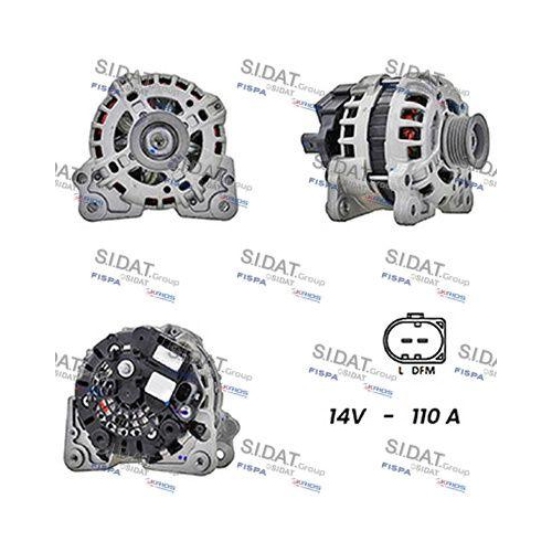 Generator Sidat A12BH0402 f&uuml;r Audi Seat Skoda VW Vag