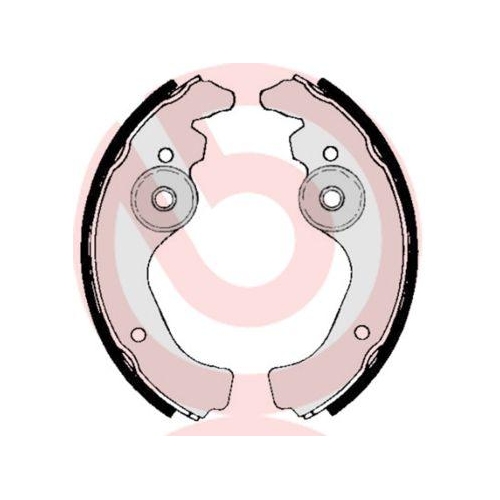 Bremsbackensatz Brembo S23502 Essential Line für Fiat Hinterachse Vorderachse