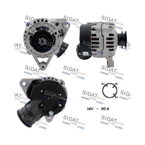 Alternator Sidat A12BH0404A2 for Daf Iveco
