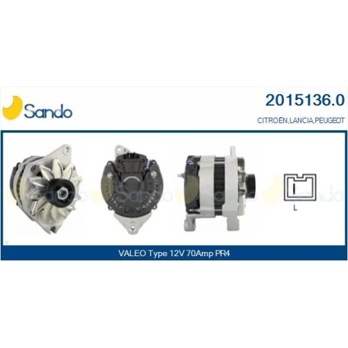 Generator Sando 2015136.0 f&uuml;r Mitsubishi Citro&euml;n/peugeot