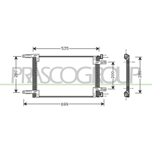 Kondensator Klimaanlage Prasco FT909C001 Prascoselection f&uuml;r Fiat