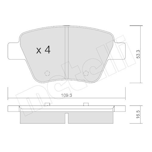 Bremsbelagsatz Scheibenbremse Metelli 22-0889-0 f&uuml;r Audi Seat Skoda VW
