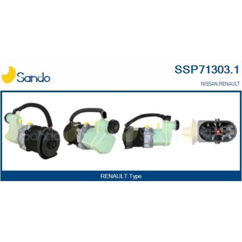 Hydraulikpumpe Lenkung Sando SSP71303.1 f&uuml;r Nissan Renault