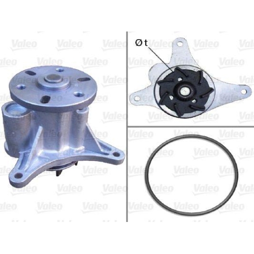 Wasserpumpe Motork&uuml;hlung Valeo 506952 f&uuml;r Citro&euml;n Peugeot