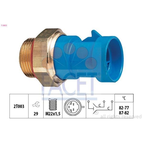 Temperaturschalter K&uuml;hlerl&uuml;fter Facet 7.5653 Made In Italy - Oe Equivalent f&uuml;r