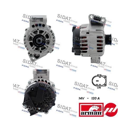 Generator Sidat A12VA0157 f&uuml;r Ford Mazda Volvo