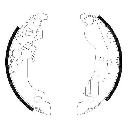Bremsbackensatz Hella 8DB 355 002-571 für Fiat Ferrari Hinterachse