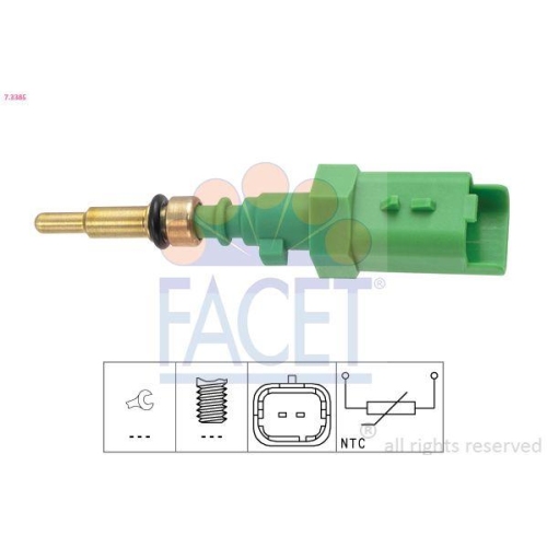 Sensor K&uuml;hlmitteltemperatur Facet 7.3385 Made In Italy - Oe Equivalent f&uuml;r Opel