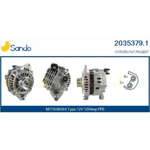 Generator Sando 2035379.1 für Mitsubishi Citroën/peugeot