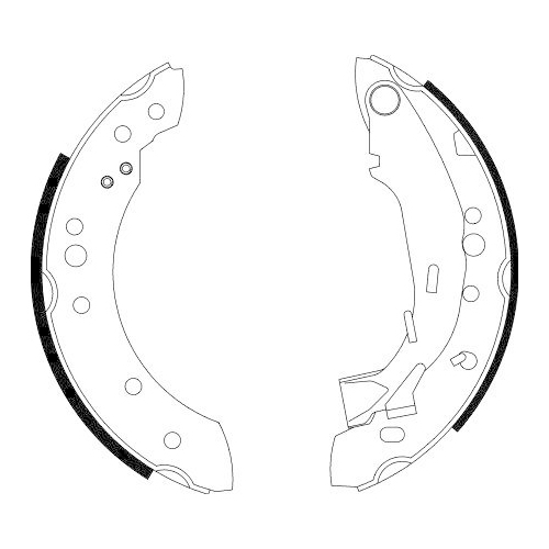 Bremsbackensatz Hella 8DB 355 002-601 für Citroën Peugeot Hinterachse